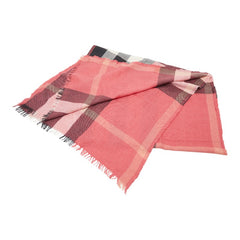 バーバリー チェック ストール レッド マルチカラー シルク カシミヤ レディース BURBERRY 【中古】