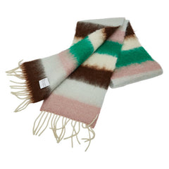 ロエベ アナグラム ストライプ スカーフ マルチカラー モヘヤ/ウール/ナイロン レディース LOEWE 【中古】