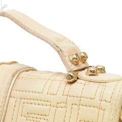 フェンディ ズッカ マンマバケット ハンドバッグ ショルダーバッグ 2WAY ホワイト アイボリー レザー レディース FENDI 【中古】