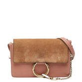 クロエ フェイ ショルダーバッグ ピンク ブラウン スウェード レザー レディース Chloe 【中古】