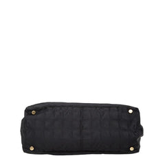 シャネル ニュートラベルライン トートバッグ ハンドバッグ ブラック ナイロン レザー レディース CHANEL 【中古】