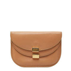 クロエ ジョージア コインケース 小銭入れ 名刺入れ ベージュ ゴールド レザー レディース Chloe 中古