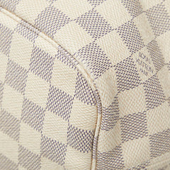 ルイ ヴィトン ダミエ アズール ネヴァーフルMM ハンドバッグ トートバッグ N41361 ホワイト PVC レザー レディース LOUIS VUITTON 【中古】
