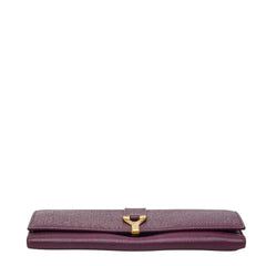 サンローラン Yライン 長財布 パープル レザー レディース SAINT LAURENT 【中古】
