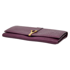 サンローラン Yライン 長財布 パープル レザー レディース SAINT LAURENT 【中古】