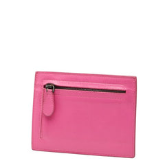 ボッテガヴェネタ イントレチャート カードケース コインケース ピンク レザー レディース BOTTEGAVENETA 【中古】