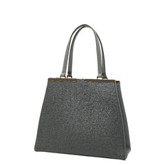 フェンディ トロワジュール ショルダーバッグ トートバッグ 8BH272 グレー レザー レディース FENDI 【中古】