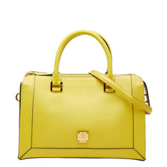 エム シー エム ハンドバッグ ショルダーバッグ 2WAY イエロー レザー レディース MCM 【中古】