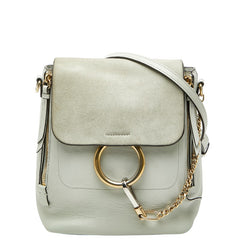 クロエ フェイ リュック バックパック ショルダーパック 2WAY グレー レザー スウェード レディース Chloe 【中古】