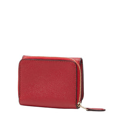 コーチ ロゴ 三つ折り財布 コンパクトウォレット F37968 レッド レザー レディース COACH 【中古】