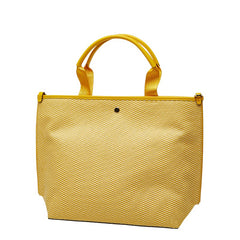 マイケルコース ロゴ トートバッグ ショルダーバッグ 2WAY イエロー ホワイト キャンバス レザー レディース Michael Kors 【中古】