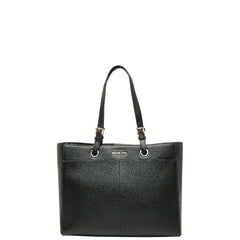 マイケルコース ロゴ トートバッグ ハンドバッグ ブラック レザー レディース Michael Kors 【中古】