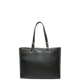 マイケルコース ロゴ トートバッグ ハンドバッグ ブラック レザー レディース Michael Kors 【中古】