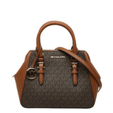マイケルコース MKシグネチャー ハンドバッグ ショルダーバッグ 2WAY 35T0GCFM2B ブラウン PVC レザー レディース Michael Kors 【中古】