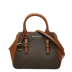 マイケルコース MKシグネチャー ハンドバッグ ショルダーバッグ 2WAY 35T0GCFM2B ブラウン PVC レザー レディース Michael Kors 【中古】