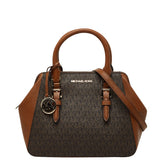 マイケルコース MKシグネチャー ハンドバッグ ショルダーバッグ 2WAY 35T0GCFM2B ブラウン PVC レザー レディース Michael Kors 【中古】