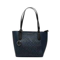 マイケルコース トートバッグ 35F9SKFT5V ネイビー PVC レザー レディース Michael Kors 【中古】