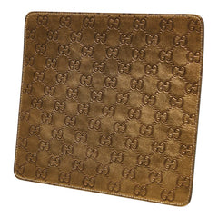 グッチ グッチシマ GG ロゴ マウスパッド パソコン PC小物 インテリア 雑貨 ゴールド レザー レディース GUCCI 【中古】