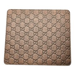 グッチ グッチシマ GG ロゴ マウスパッド パソコン PC小物 インテリア 雑貨 ブラウン レザー レディース GUCCI 【中古】