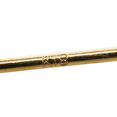K18YG イエローゴールド アコヤボタンパール9.0~9.1mm ピアス レディース 【中古】