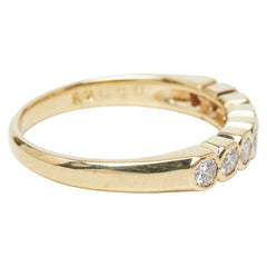 K18YG イエローゴールド ダイヤ0.50ct リング 指輪 レディース 11.5号 【中古】