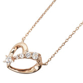 スタージュエリー K10PG ピンクゴールド トパーズ ハートモチーフ ペンダント ネックレス レディース STAR JEWELRY 【中古】