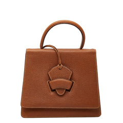 ロエベ バルセロナ ハンドバッグ ブラウン レザー レディース LOEWE 【中古】