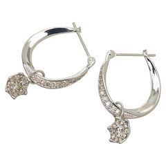 Pt900 プラチナ ダイヤ0.4ct ダイヤ0.10ct ピアス レディース 【中古】