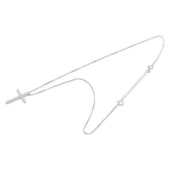 Pt900 プラチナ Pt850 プラチナ ダイヤ1.00ct クロスモチーフ ネックレス レディース 【中古】