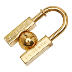 エルメス 2001年限定 L'HOMME PEUT EMBELLIR LA TERRE 未知なる地球の美を求めて カデナ チャーム ゴールド メッキ レディース HERMES 【中古】