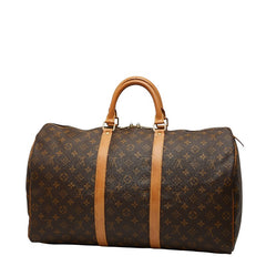 ルイ ヴィトン モノグラム キーポル50 ボストンバッグ M41426 ブラウン PVC レザー レディース LOUIS VUITTON 【中古】