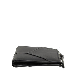 ロエベ アナグラム パズル コンパクトウォレット 二つ折り財布 ブラック レザー レディース LOEWE 【中古】