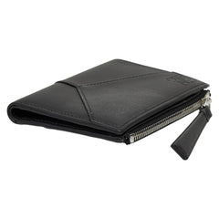 ロエベ アナグラム パズル コンパクトウォレット 二つ折り財布 ブラック レザー レディース LOEWE 【中古】
