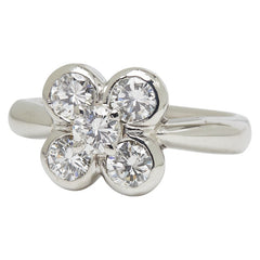 Pt900 プラチナ ダイヤ0.88ct リング 指輪 レディース 8号 【中古】