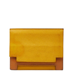 エルメス ミュルチプリ カードケース パスケース ジョーヌアンブル トフェ イエロー ブラウン ヴォースイフト レディース HERMES 【中古】