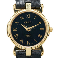 グッチ 腕時計 3400L スイス製クオーツ ブラック文字盤 ステンレススチール レディース GUCCI 【中古】