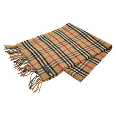 バーバリー ノバチェック マフラー ブラウン カシミヤ レディース BURBERRY 【中古】