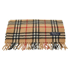 バーバリー ノバチェック マフラー ブラウン カシミヤ レディース BURBERRY 【中古】