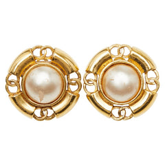 シャネル ココマーク フェイクパール イヤリング メタル レディース CHANEL 【中古】