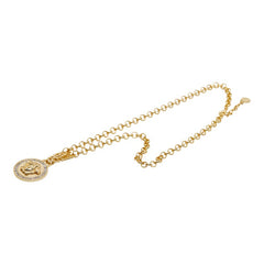 ヴェルサーチェ メデューサ ネックレス ゴールド メッキ ラインストーン レディース VERSACE 【中古】
