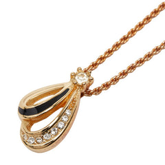 ディオール ネックレス ゴールド メッキ ラインストーン レディース Dior 【中古】