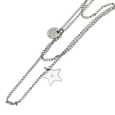ディオール CDロゴ リボン モチーフ ネックレス シルバー メタル レディース Dior 【中古】