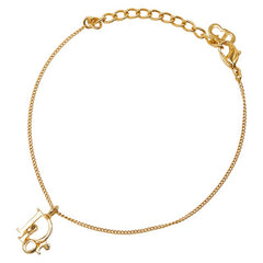 ディオール ロゴ ブレスレット ゴールド メッキ レディース Dior 【中古】