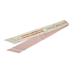 エルメス ツイリー Grand Tralala グラン トゥラララ スカーフ ベージュ ピンク シルク レディース HERMES 【中古】