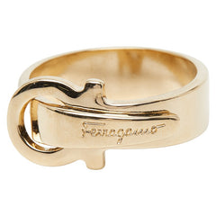 サルヴァトーレフェラガモ ガンチーニ ベルト モチーフ スカーフリング ゴールド メッキ レディース Salvatore Ferragamo 【中古】