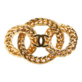 シャネル トリプルサークル ココマーク チェーン ブローチ ゴールド メッキ レディース CHANEL 【中古】