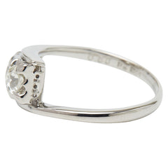 Pt900 プラチナ ダイヤ0.58ct リング 指輪 レディース 12号 【中古】