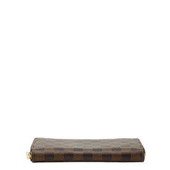 ルイ ヴィトン ダミエ ジッピーウォレット ラウンドファスナー 長財布 N60015 ブラウン PVC レザー レディース LOUIS VUITTON 【中古】