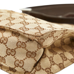 グッチ GGキャンバス 斜め掛け ショルダーバッグ 120841 ベージュ ブラウン キャンバス レザー レディース GUCCI 中古
