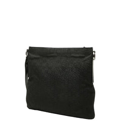 グッチ GGキャンバス 斜め掛け ショルダーバッグ 113013 ブラック キャンバス レザー レディース GUCCI 【中古】